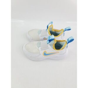 Nike boy's  size 11Cwhite, blue & yellow sneakers